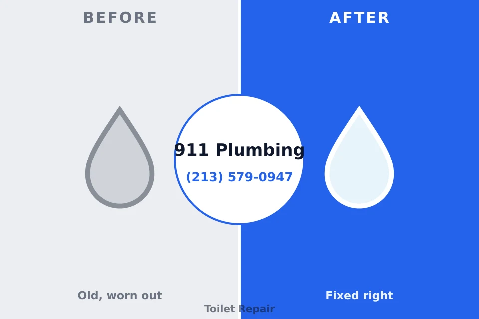 Before and after: plumbing repair Kenwood, OK